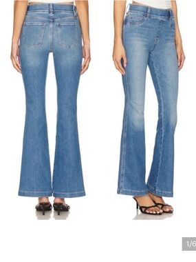 ✨ NWT Spanx Flare Jeans — Stonewashed Blue, Size XL